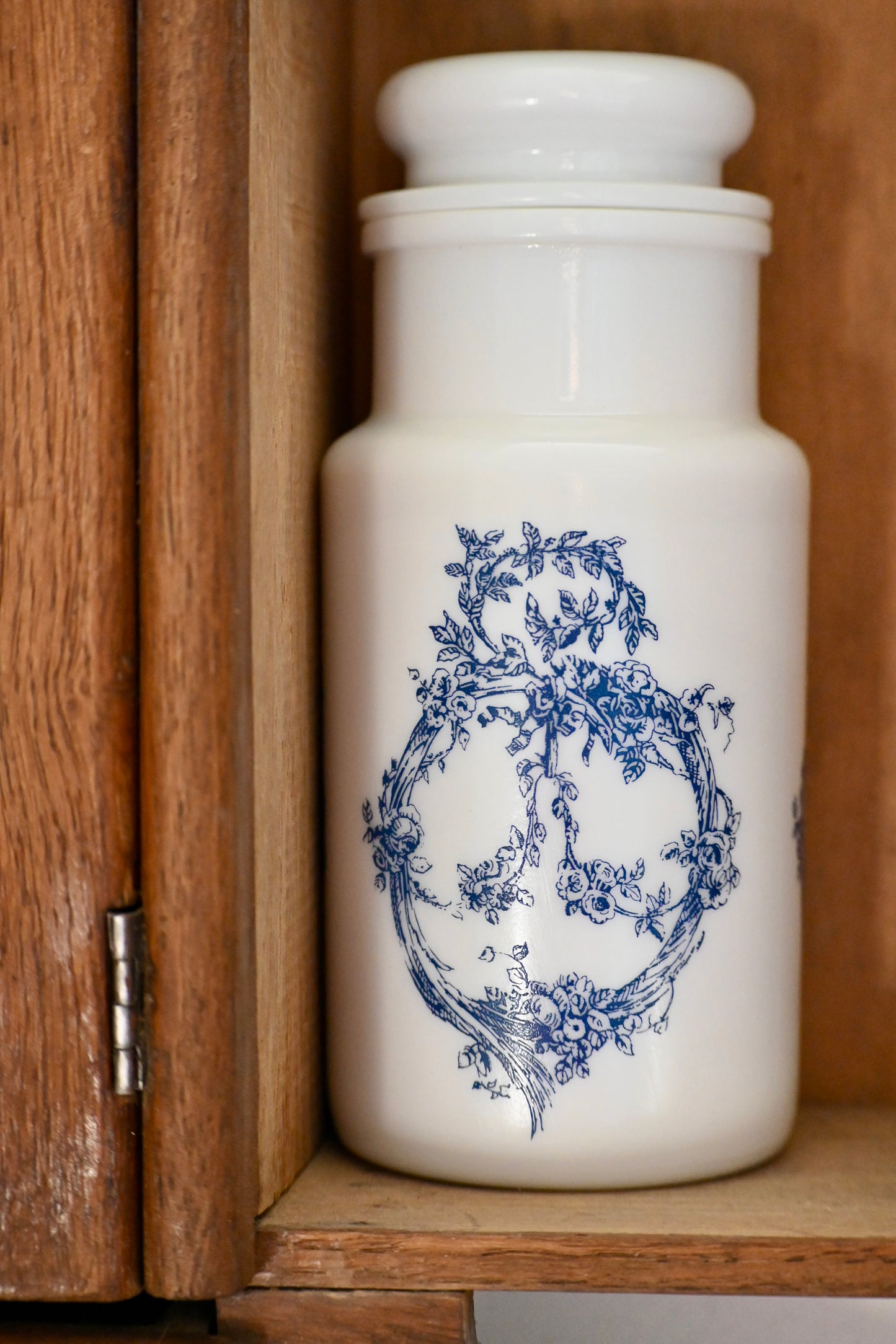 Flacon pharmacie moyen - Opaline bleu