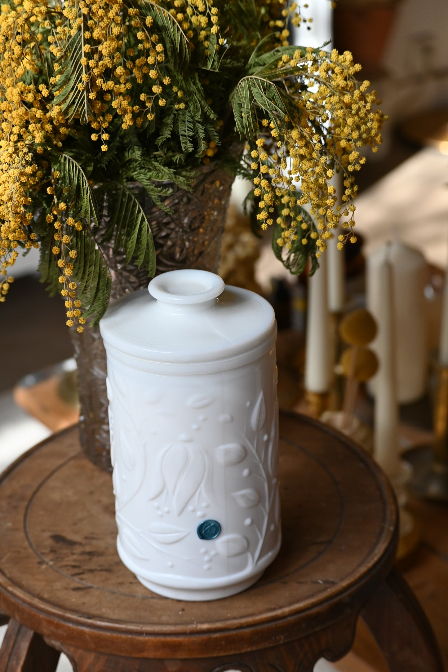 Pot en opaline texturé