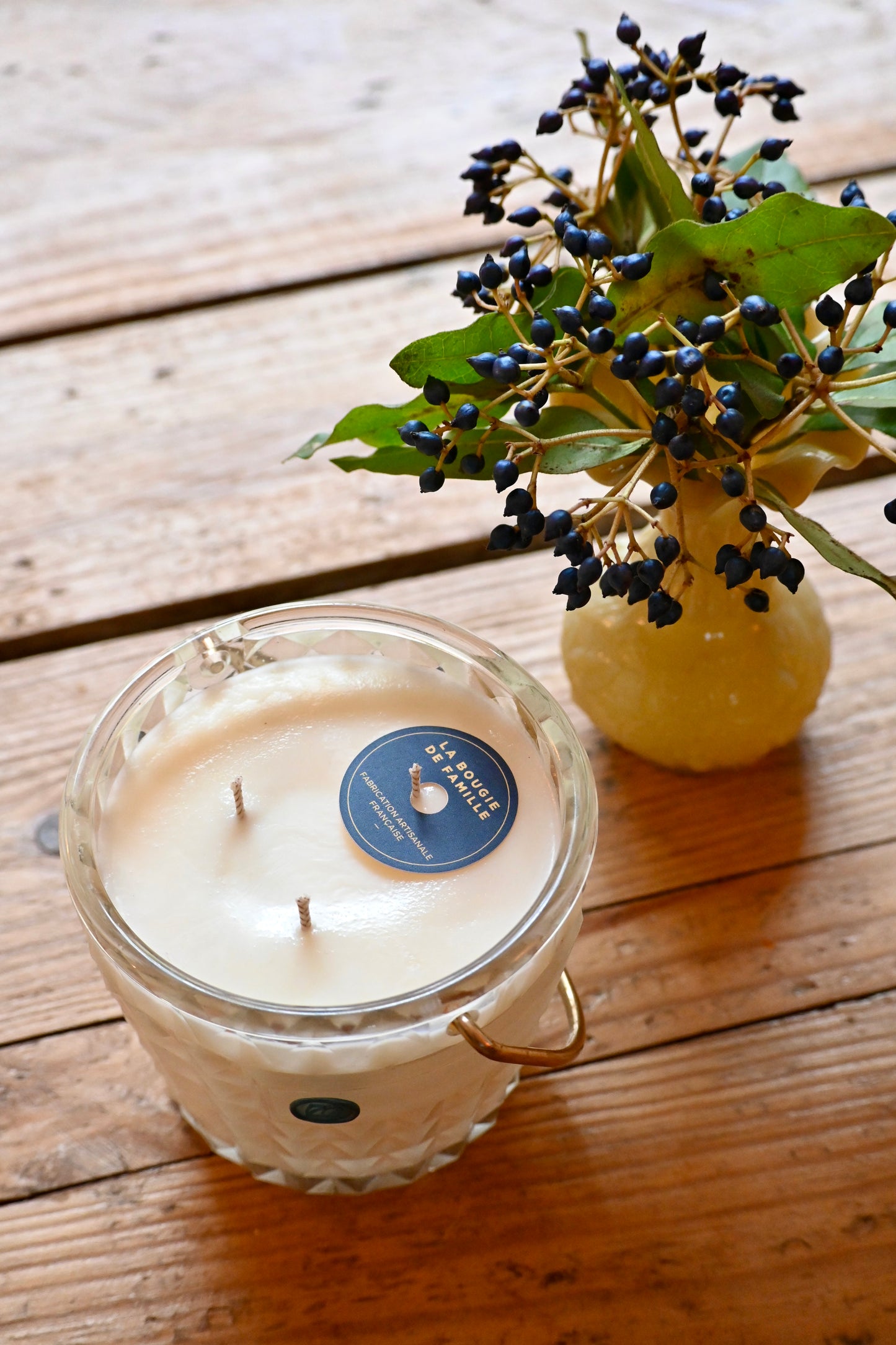 Petit seau à glace ciselé anse dorée