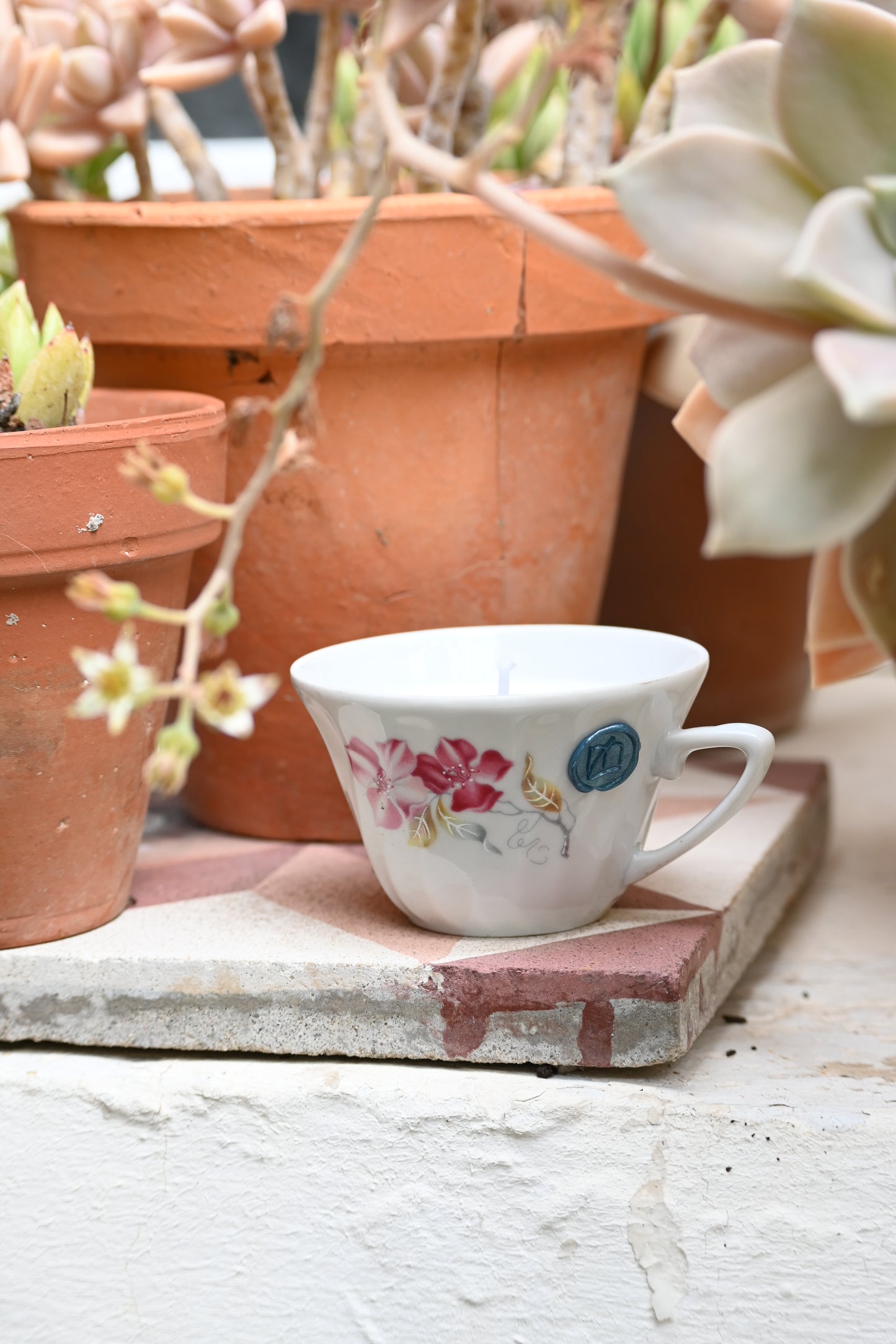 Tasse fleurs roses