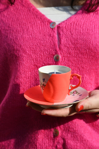 Tasse fleurie - Orange