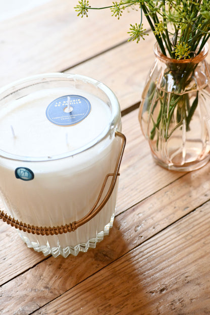 Seau à glace ciselé anse dorée