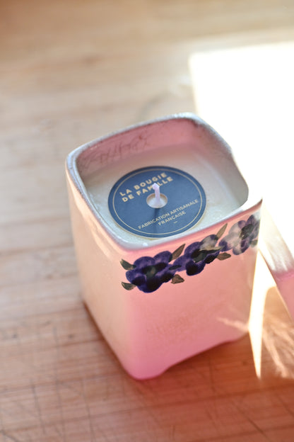 Petit pot à épices fleurs bleues