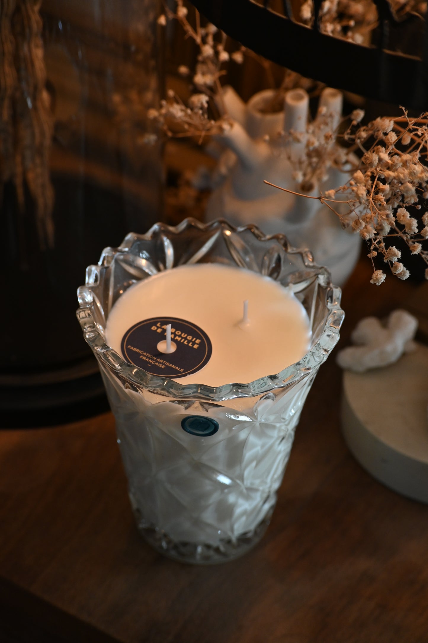 Petit vase en verre ciselé