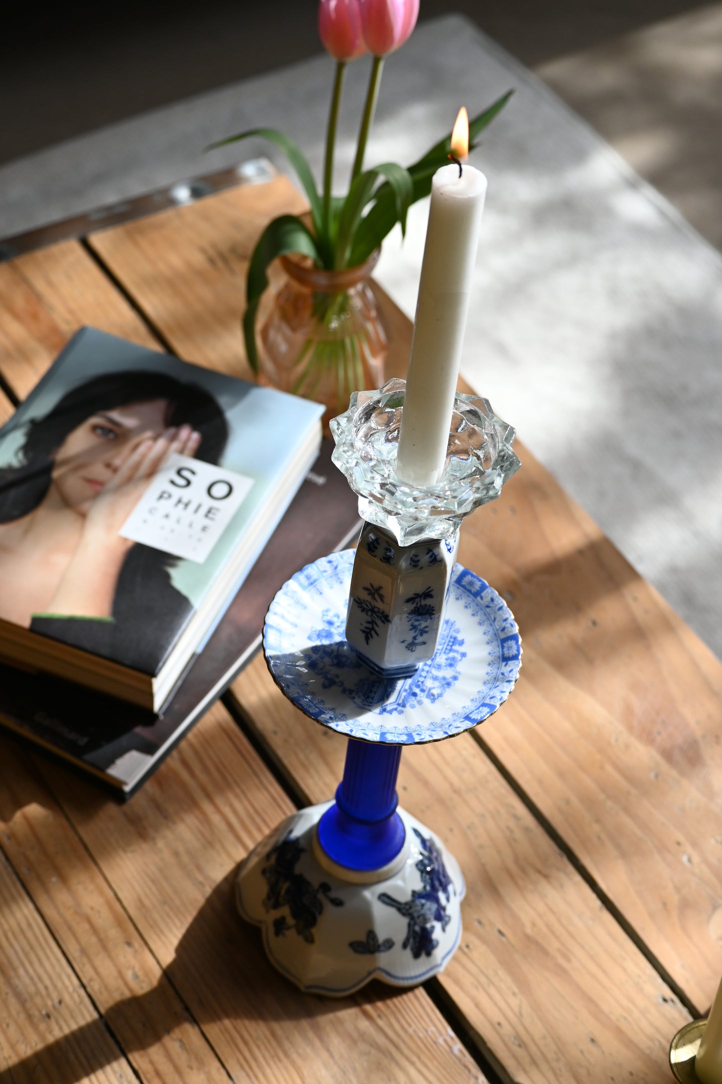 Bougeoir Bleu - Grand