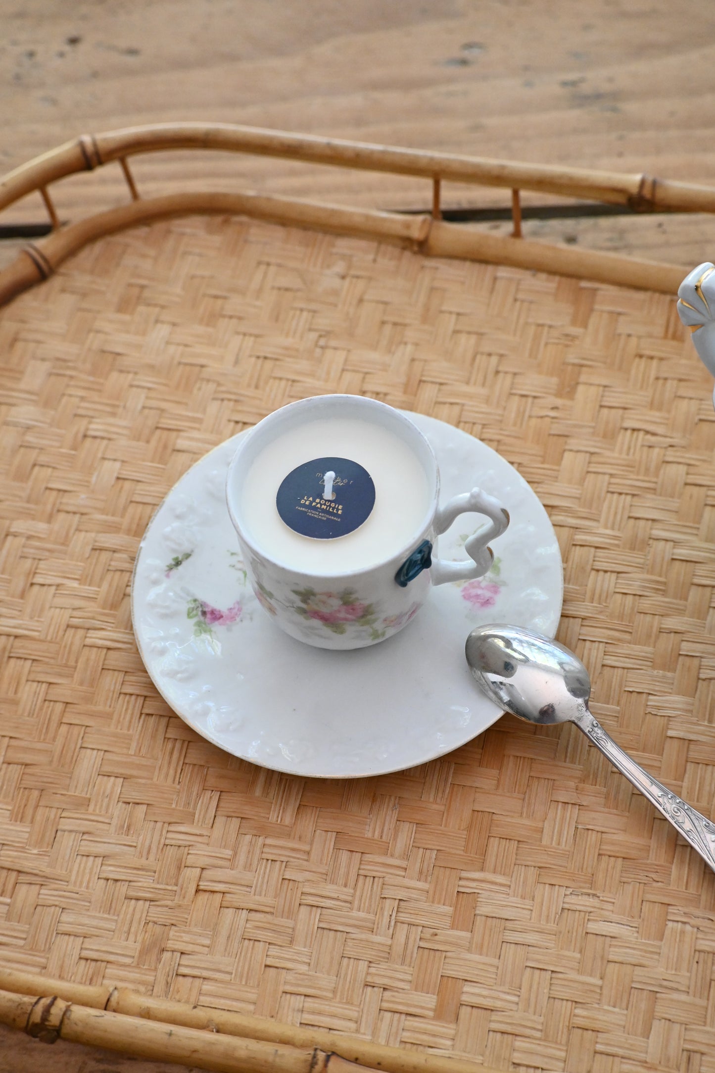 Tasse et coupelle pivoines