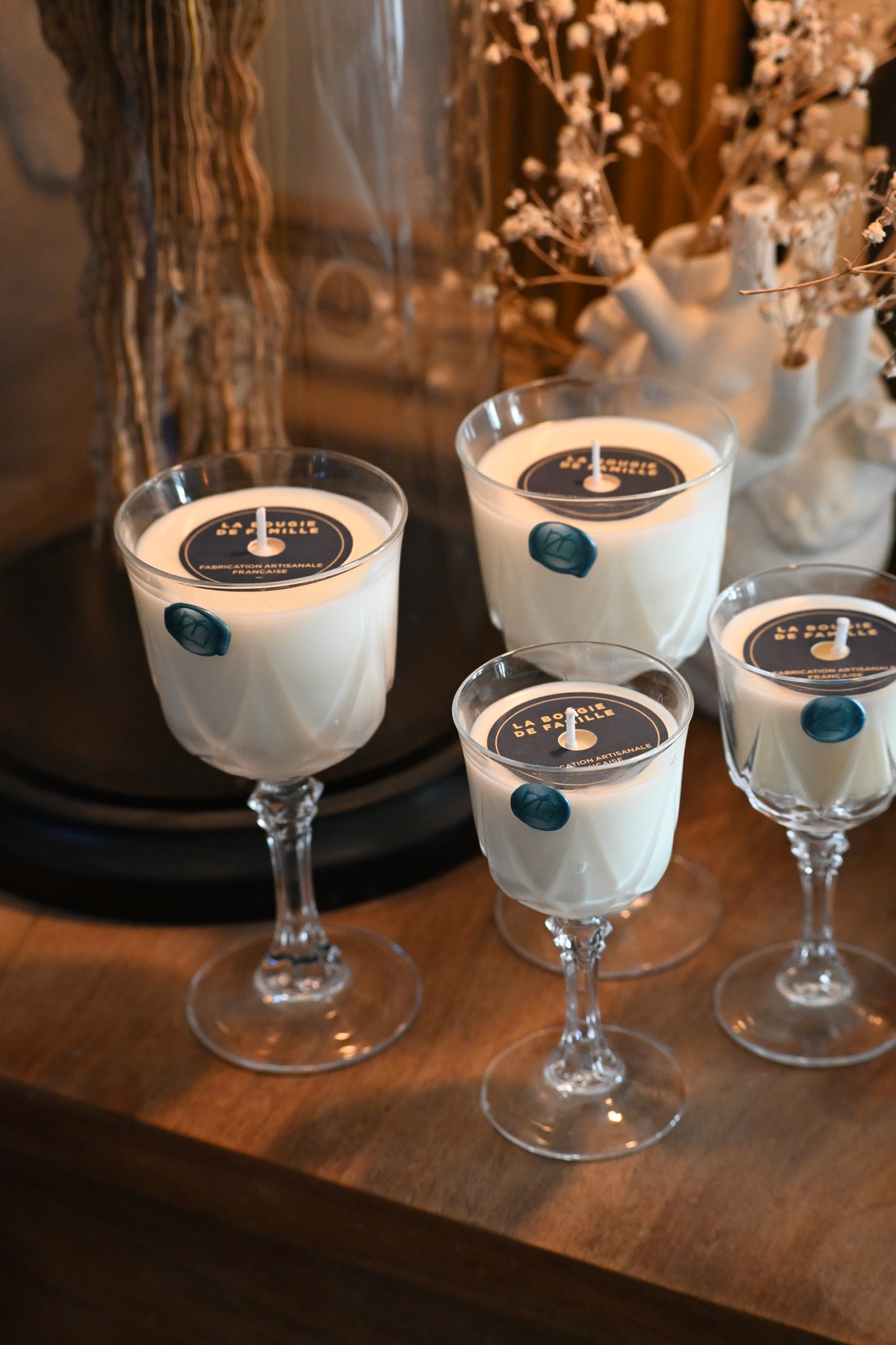 Lampion de table en cristal - Moyen