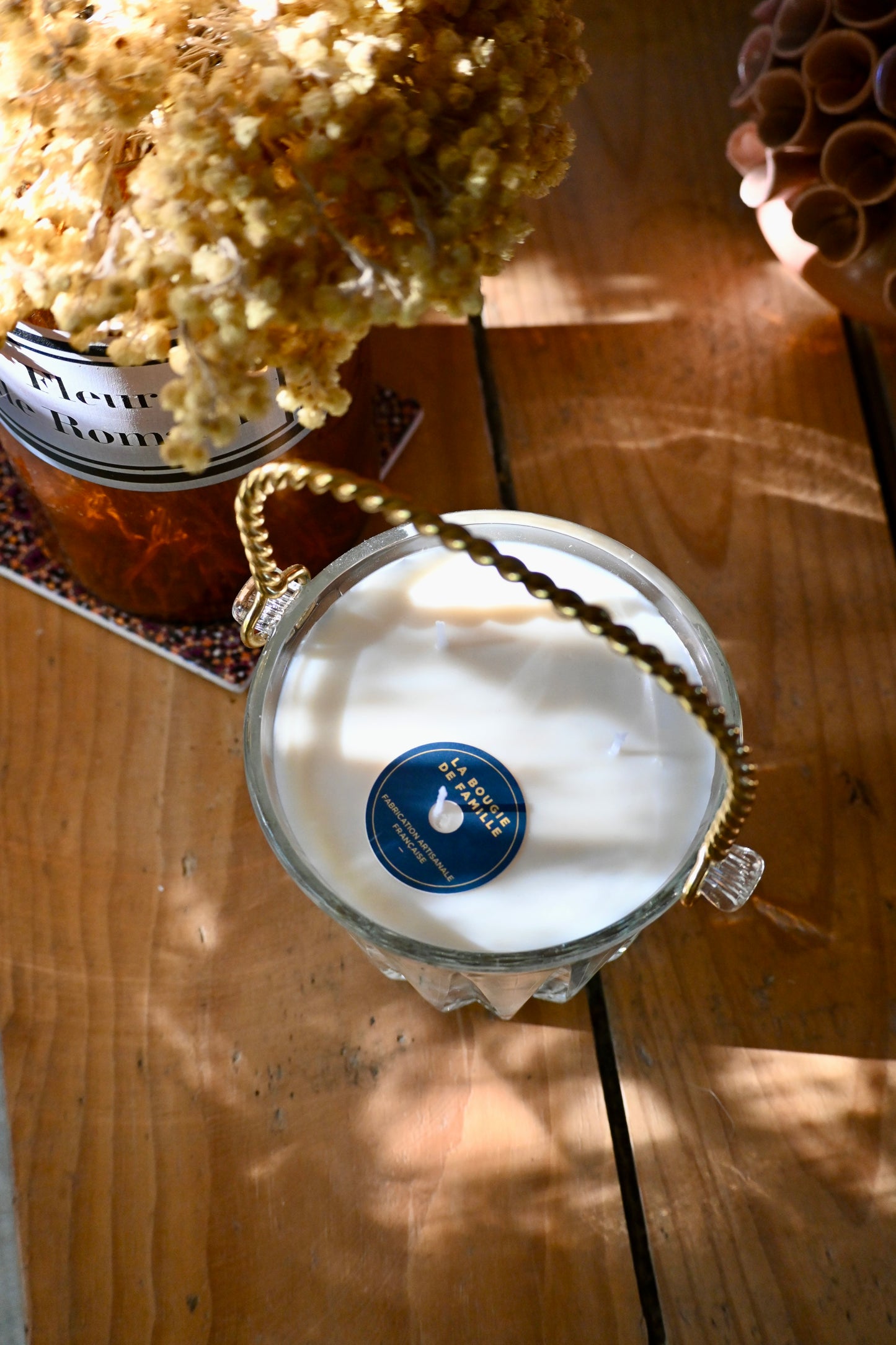 Seau à glace ciselé anse dorée