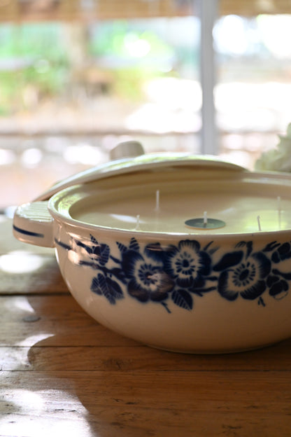 Soupière fleurs bleues