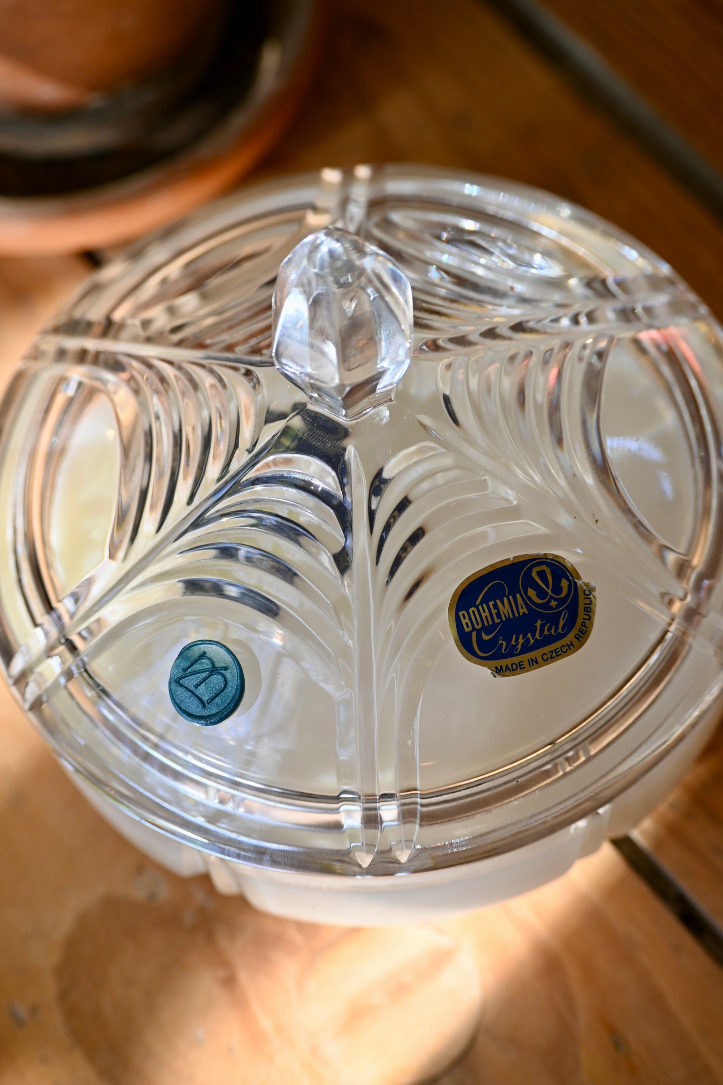 Boite en cristal de bohème