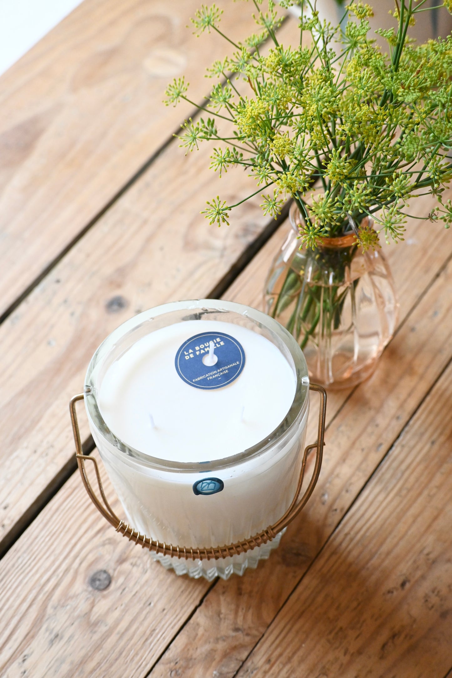 Seau à glace ciselé anse dorée