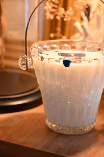 Seau à glace ciselé anse dorée