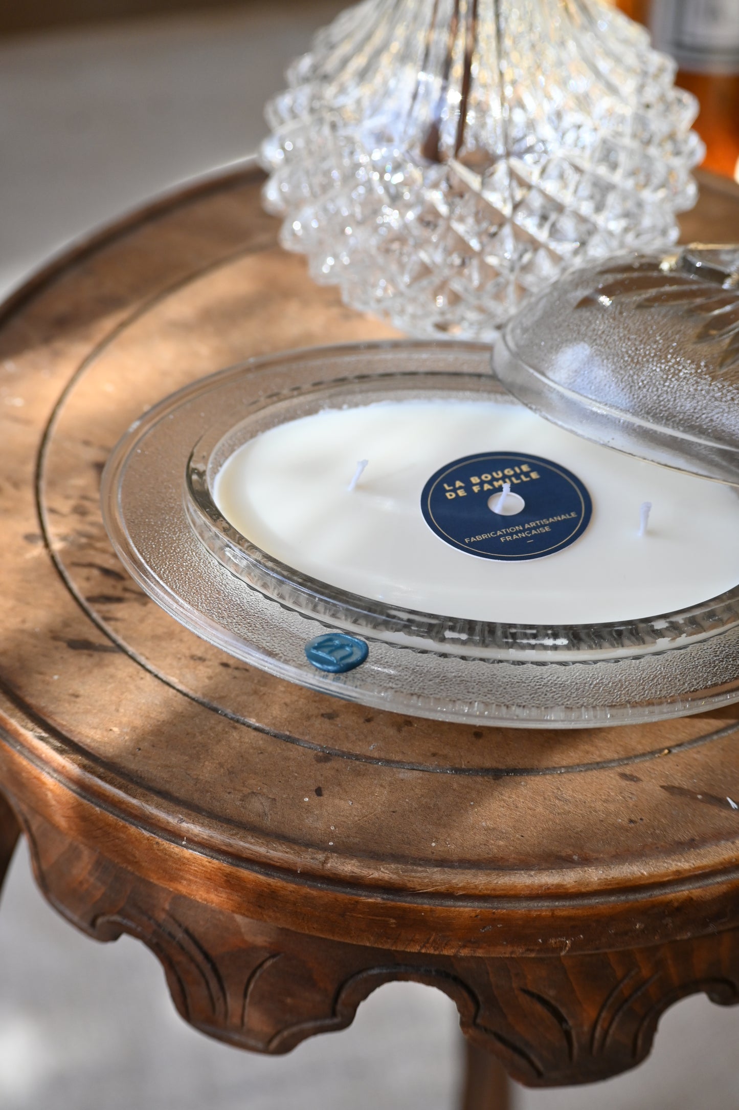 Boite en verre texturé