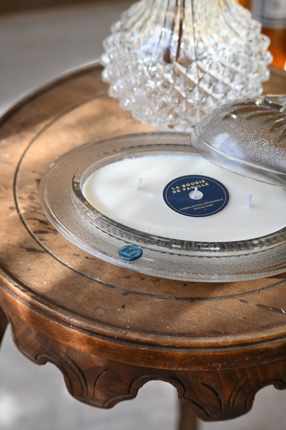 Boite en verre texturé