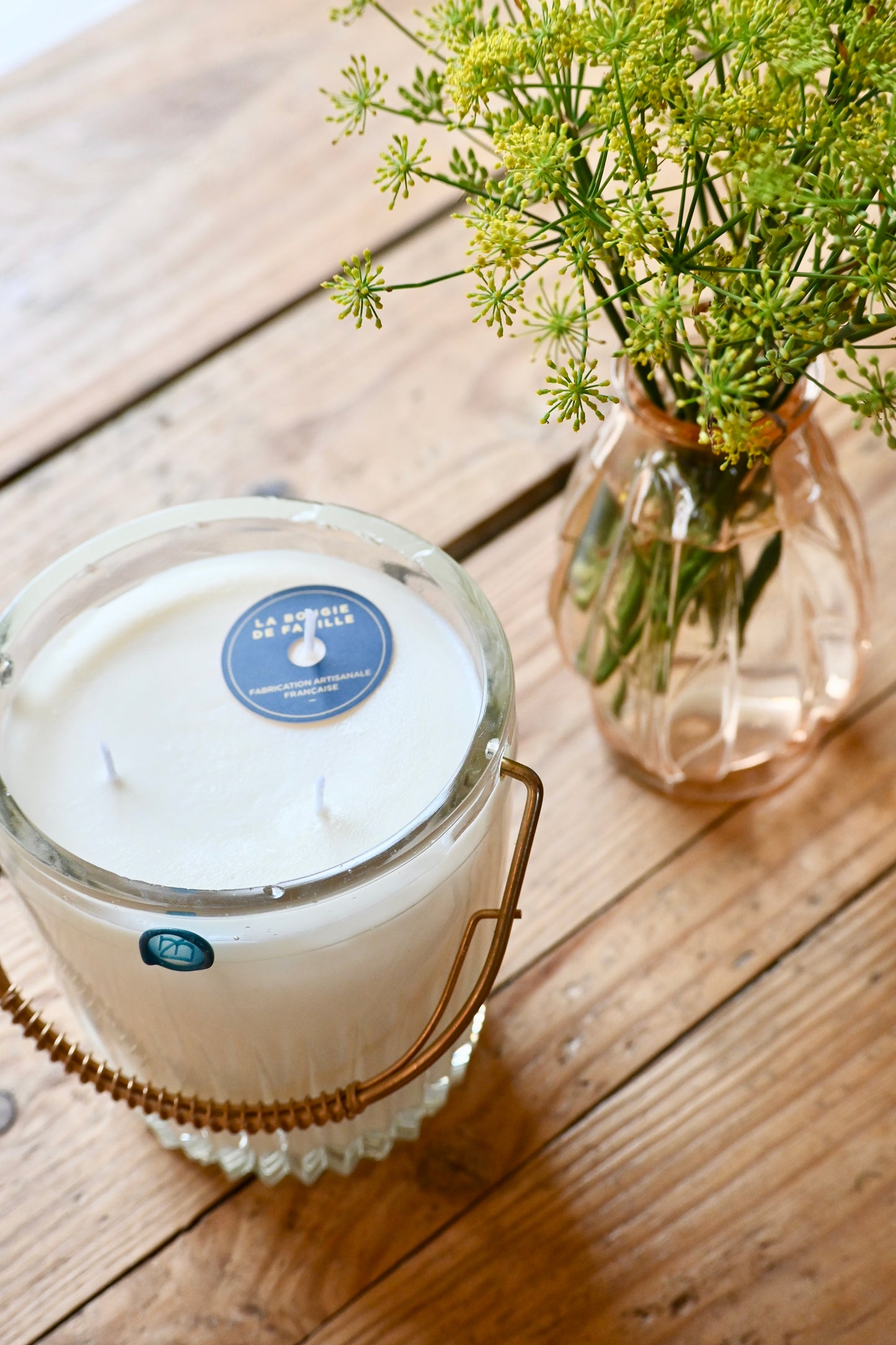 Seau à glace ciselé anse dorée