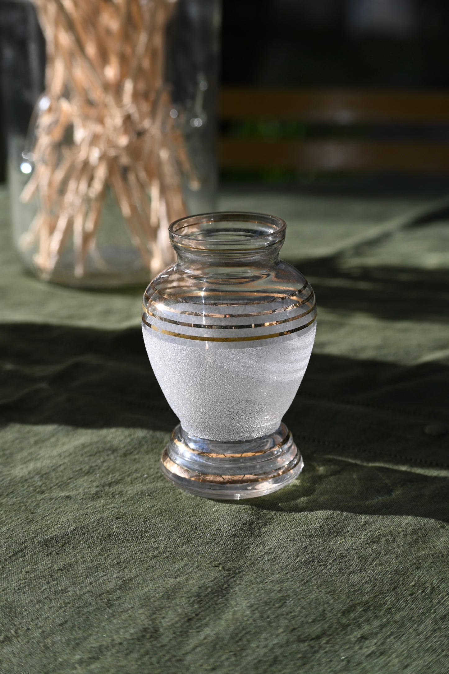 Soliflore verre et doré