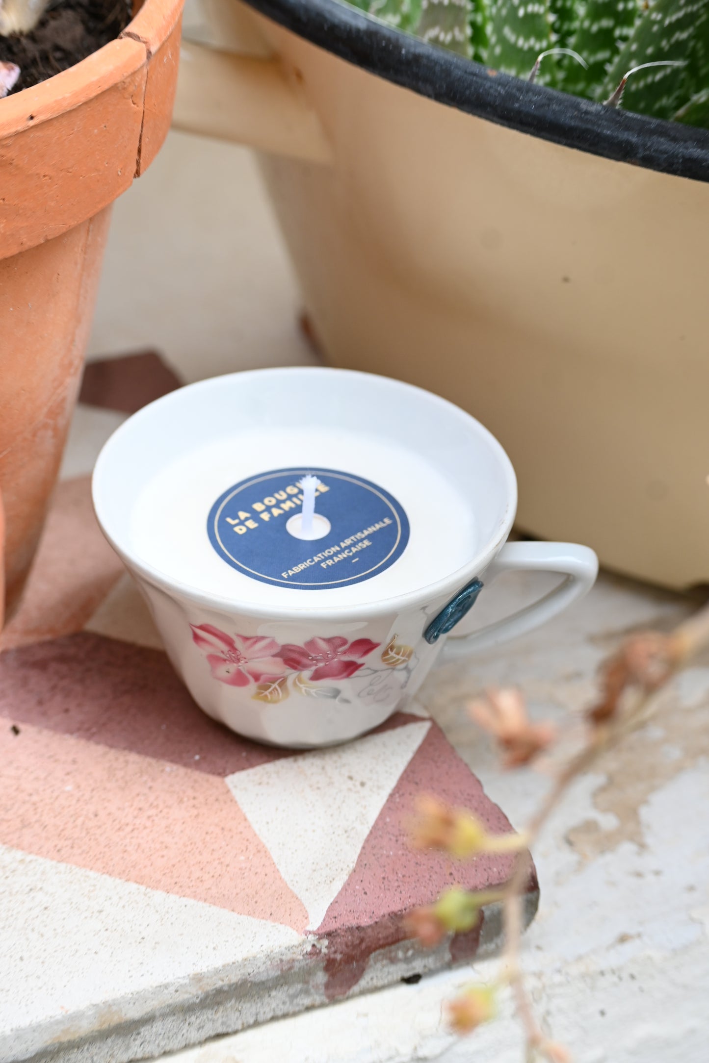 Tasse fleurs roses