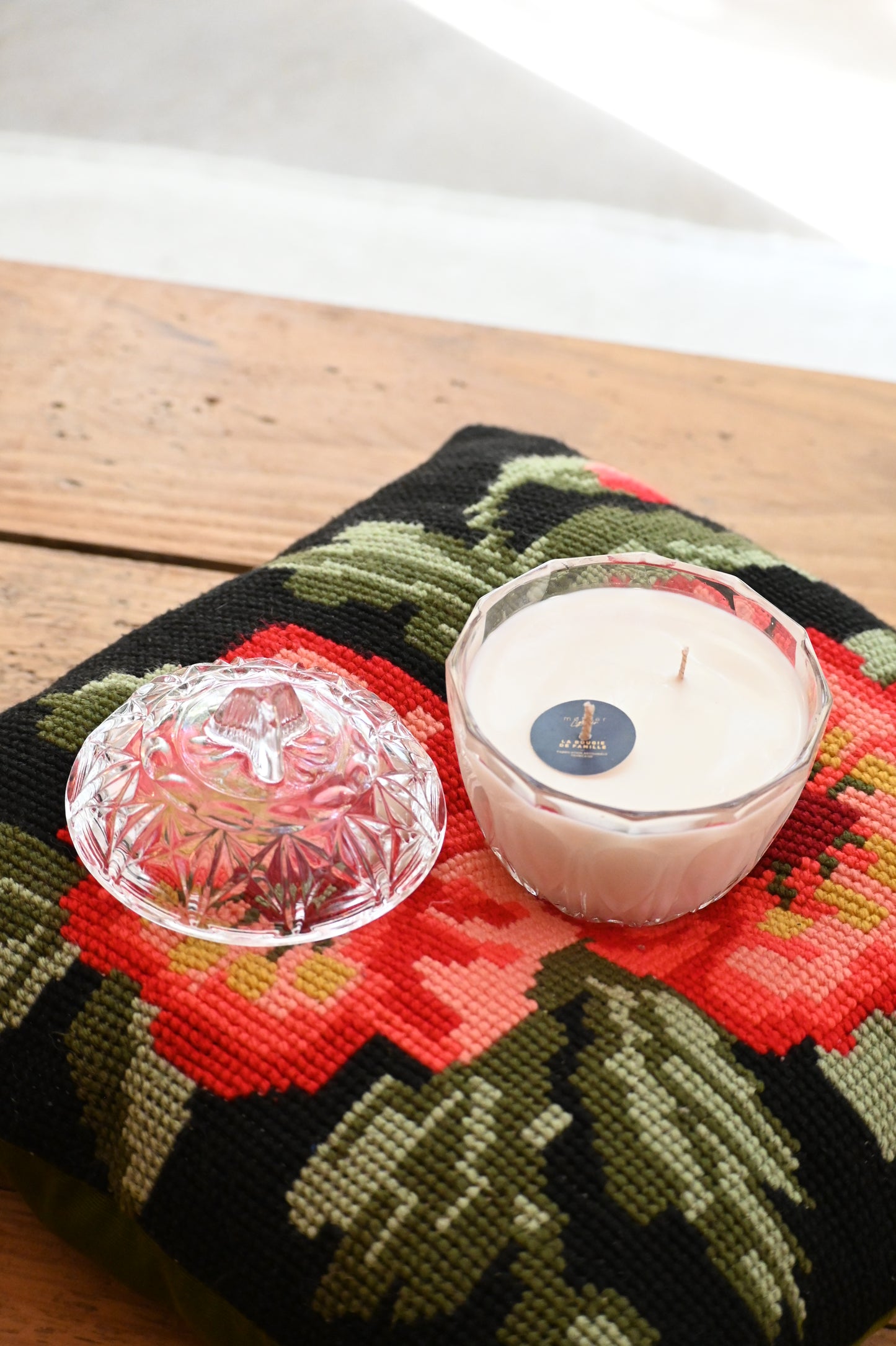 Boite en verre ciselée