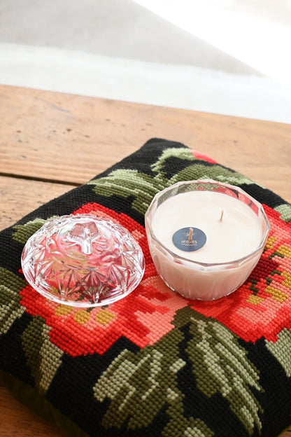 Boite en verre ciselée