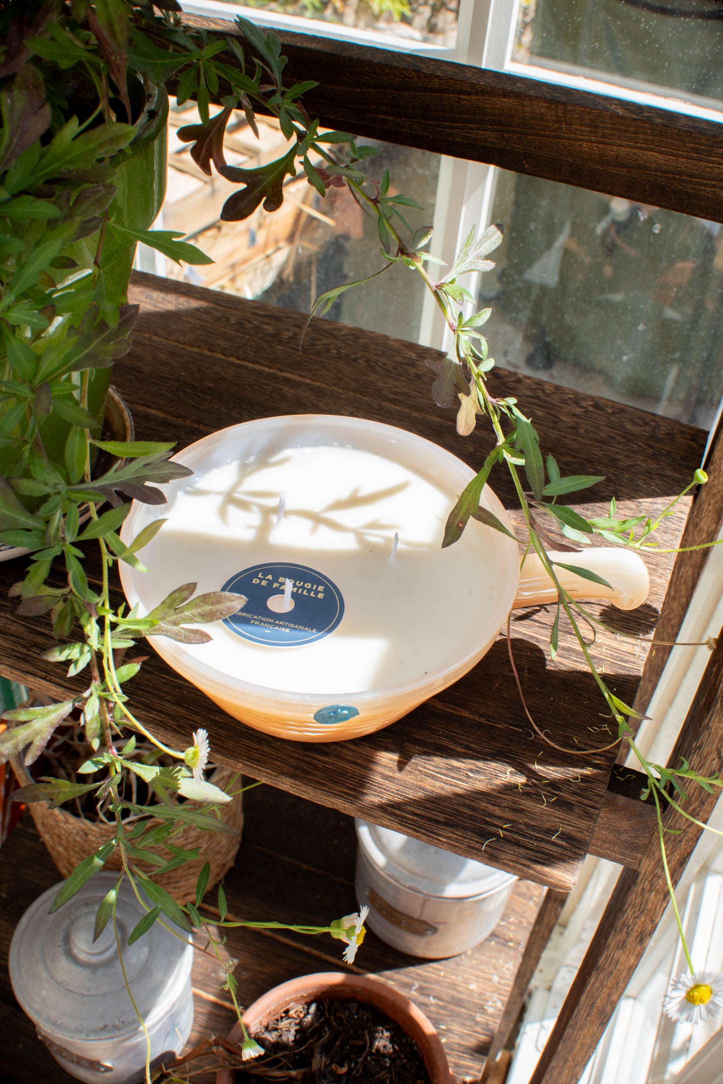 Poêlon en verre irisé