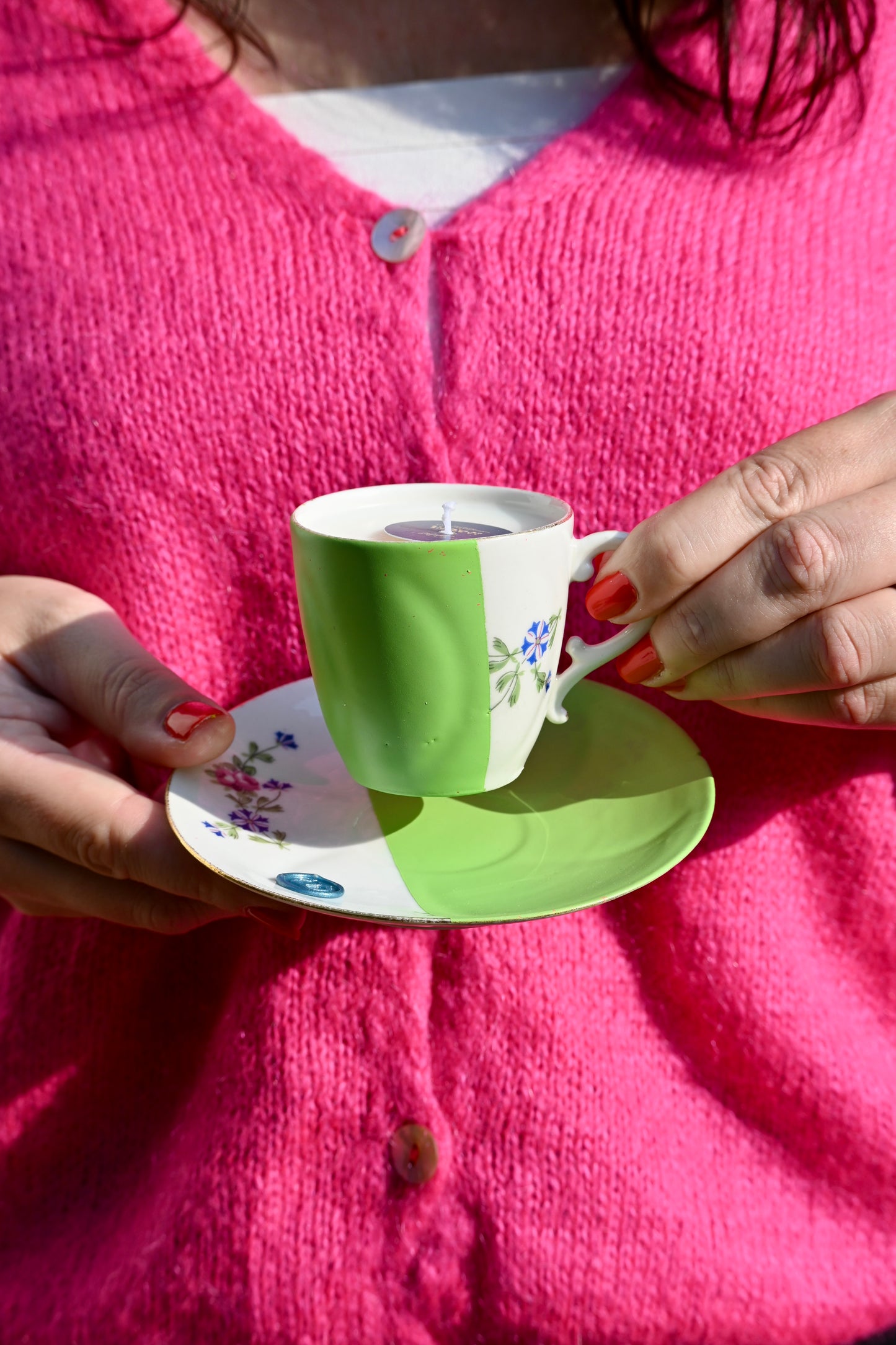 Tasse fleurie - Vert