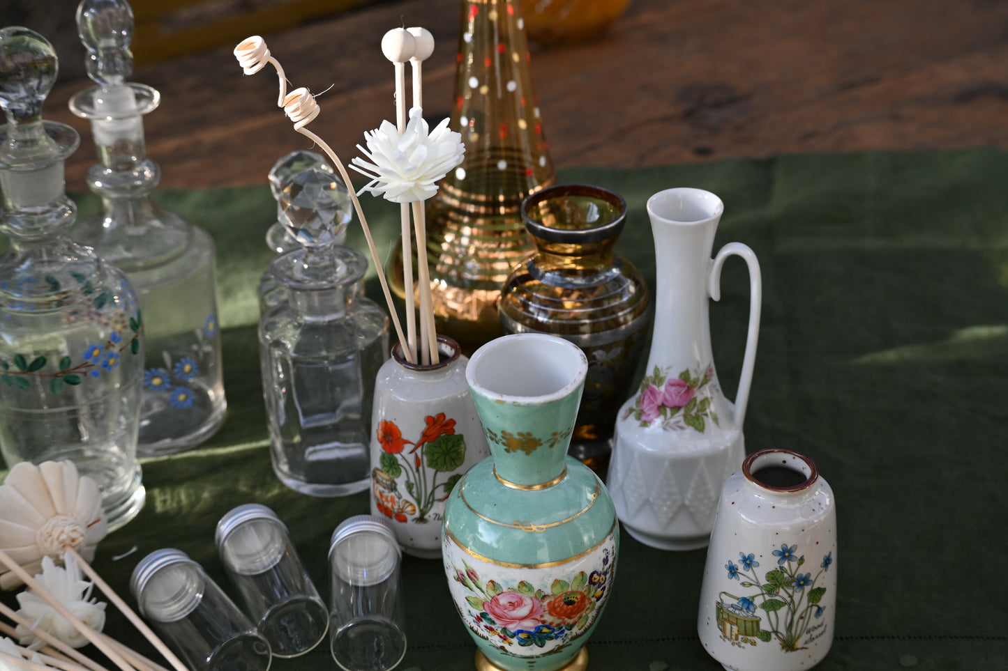 Soliflore porcelaine fleuri