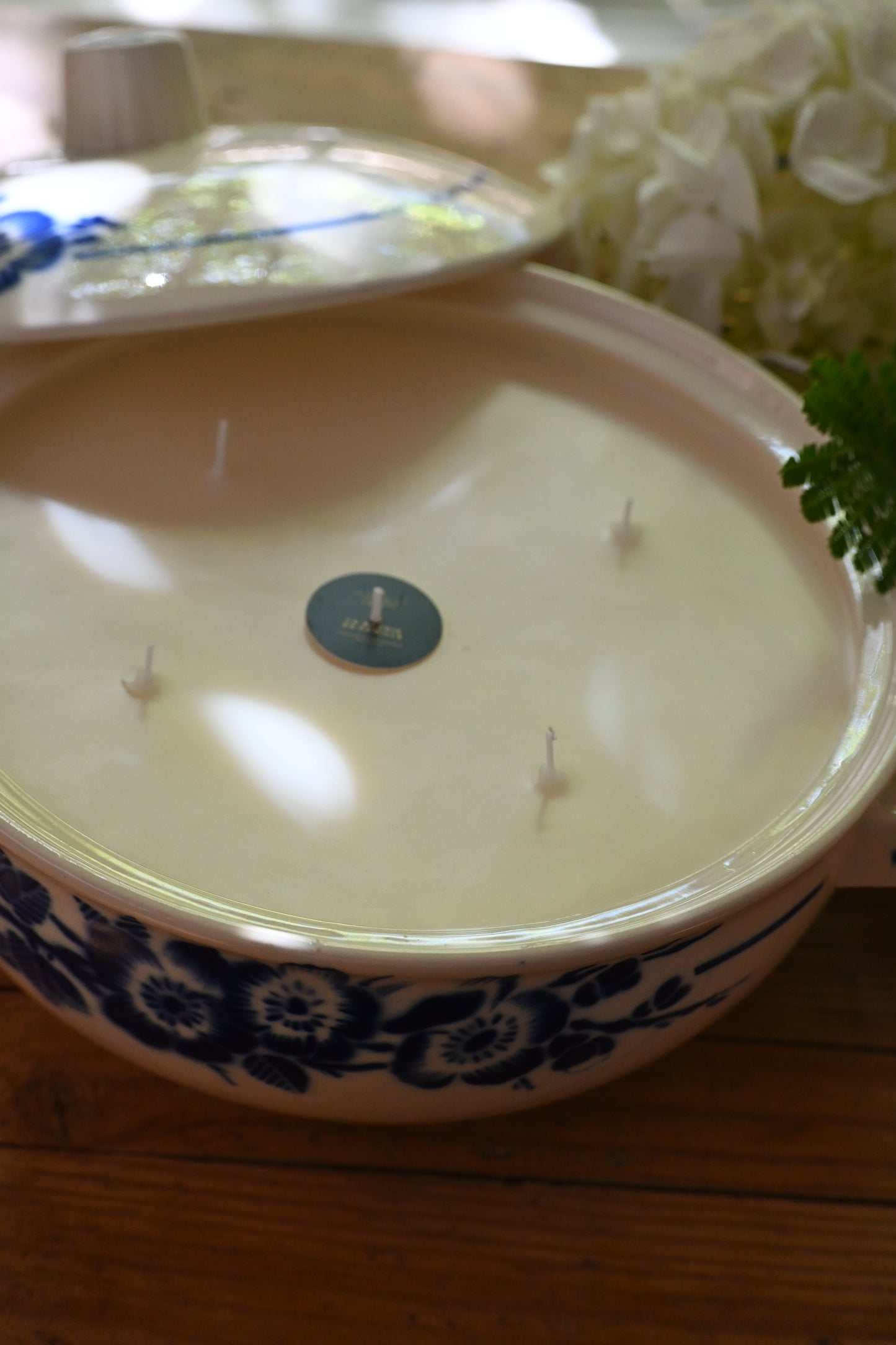 Soupière fleurs bleues