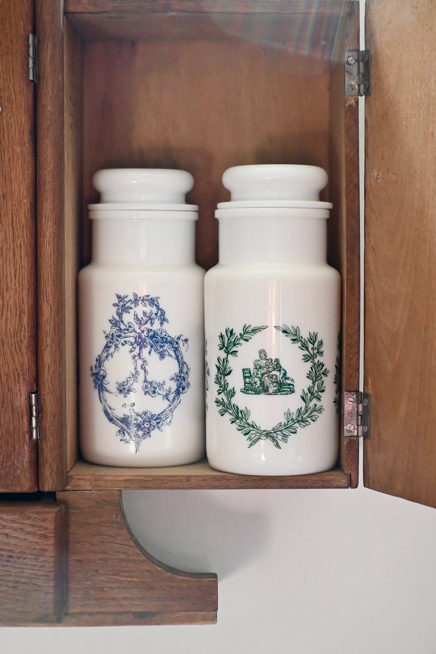 Flacon pharmacie moyen -  Opaline vert