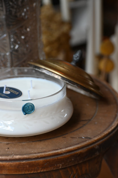 Boite en verre et laiton