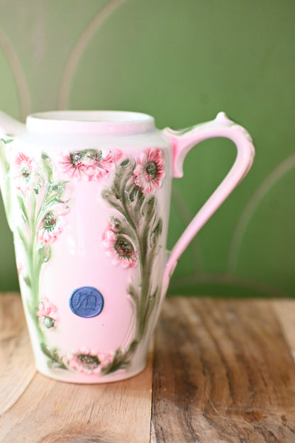 Pot à lait barbotine fleurs