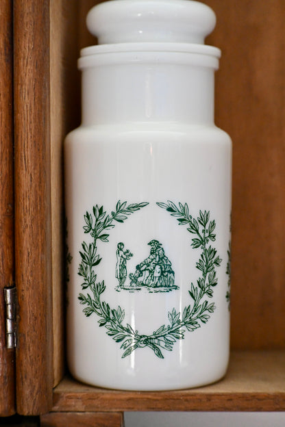 Flacon pharmacie moyen -  Opaline vert