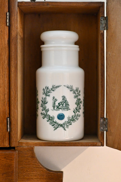 Grand flacon pharmacie -  Opaline vert