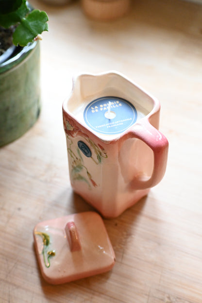 Pot à lait barbotine pavot