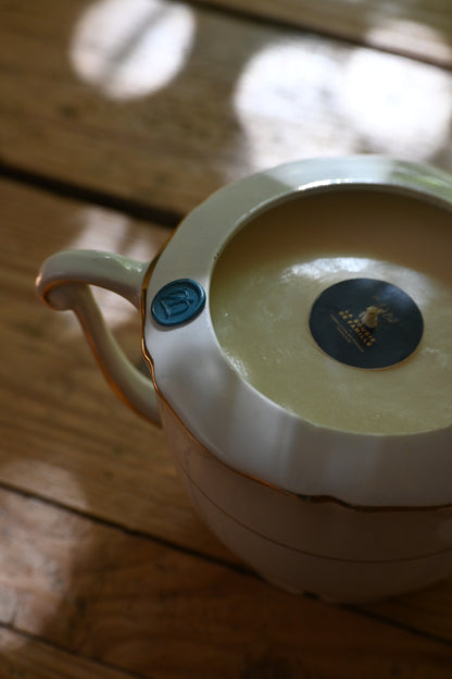 Sucrier beige et doré