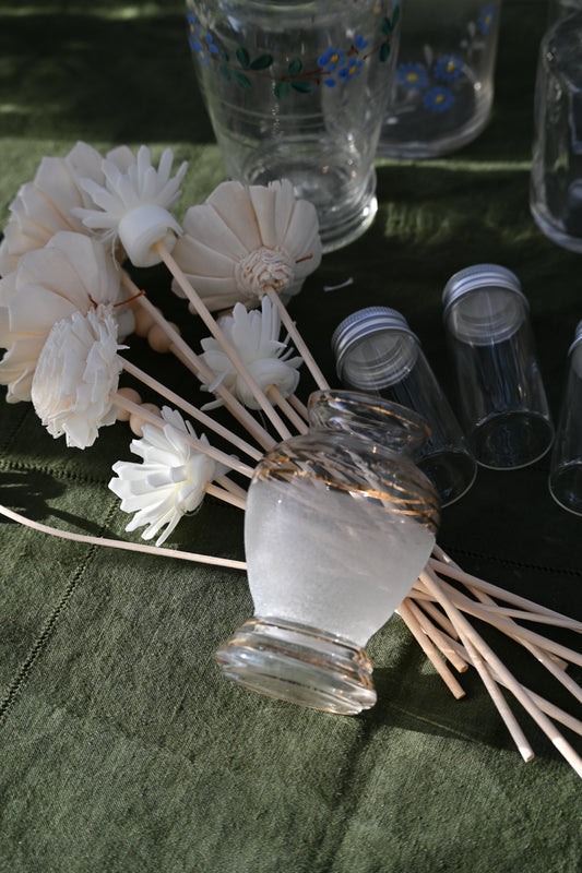 Soliflore verre et doré