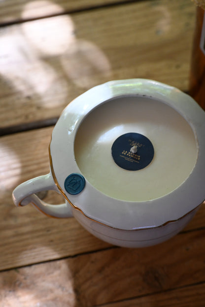 Sucrier beige et doré