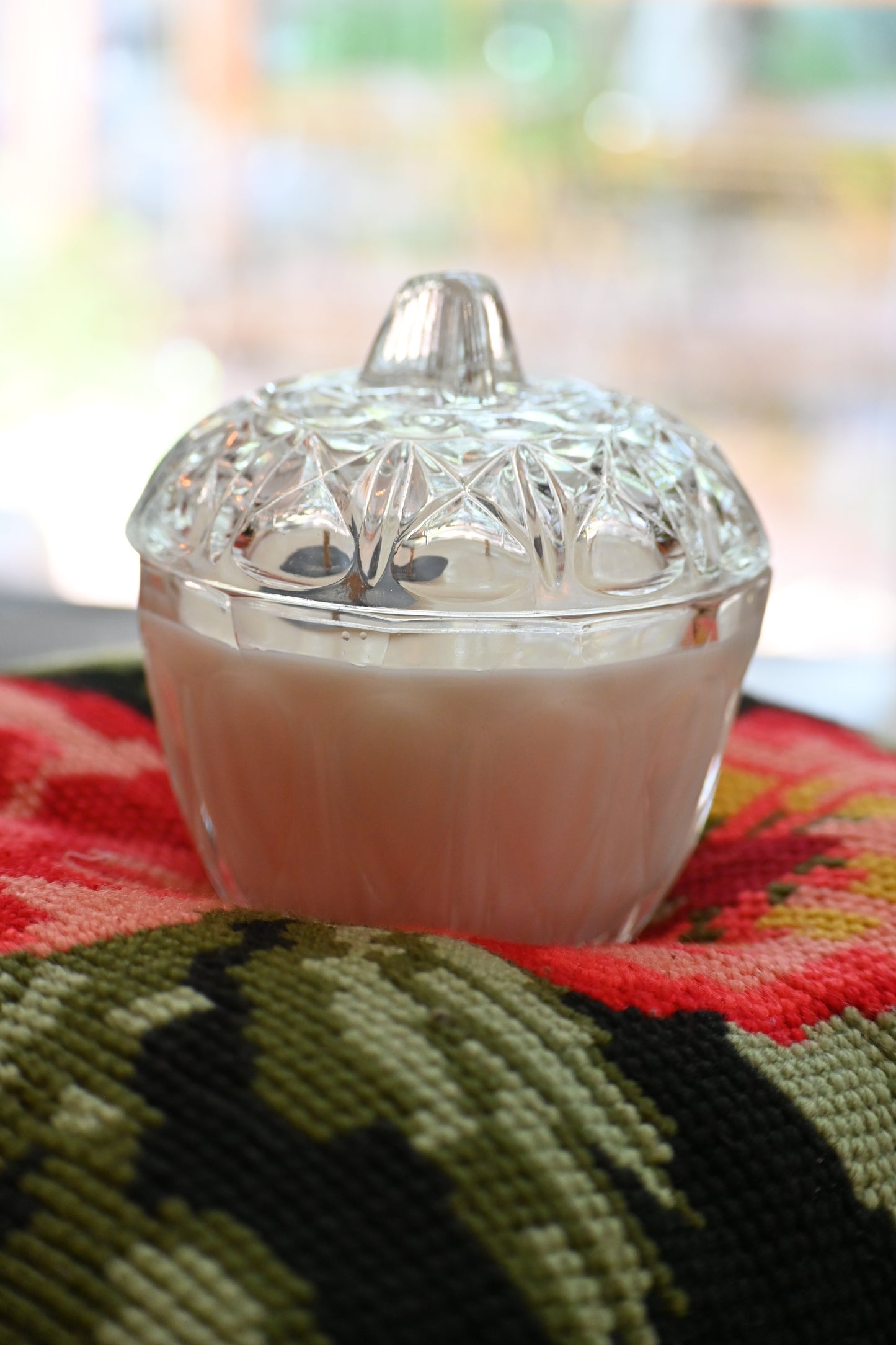 Boite en verre ciselée