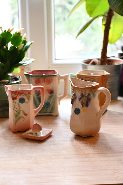 Pot à lait barbotine pavot