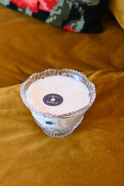 Grande coupe en cristal ciselé