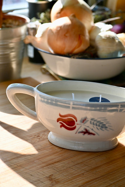 Saucier rose et bleu