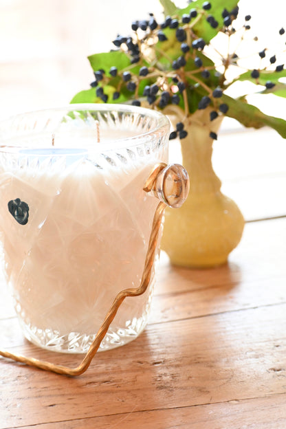 Seau à glace ciselé anse dorée