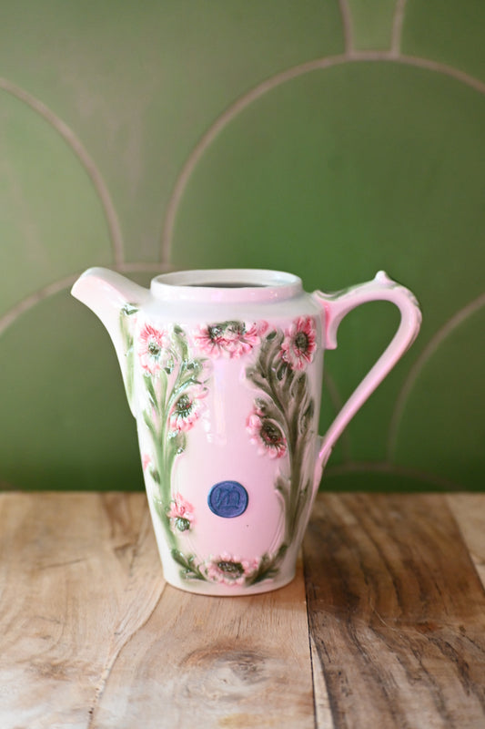 Pot à lait barbotine fleurs