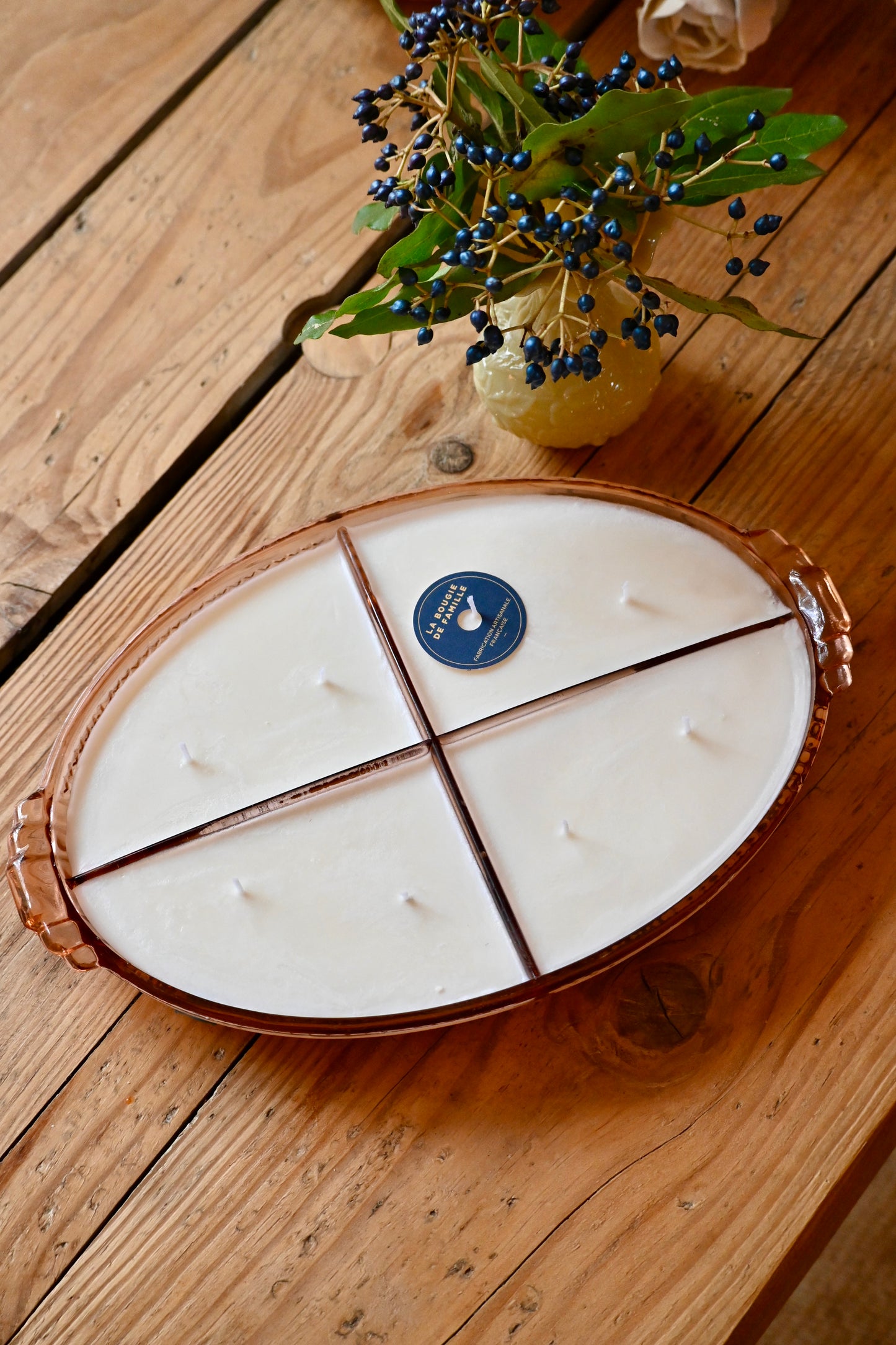 Plateau art déco rose