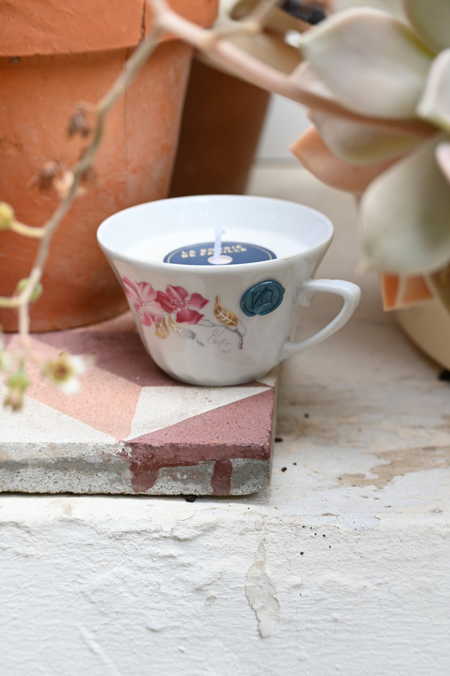 Tasse fleurs roses