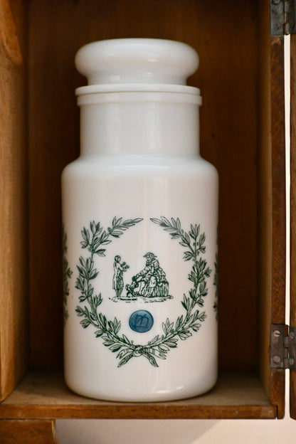 Grand flacon pharmacie -  Opaline vert