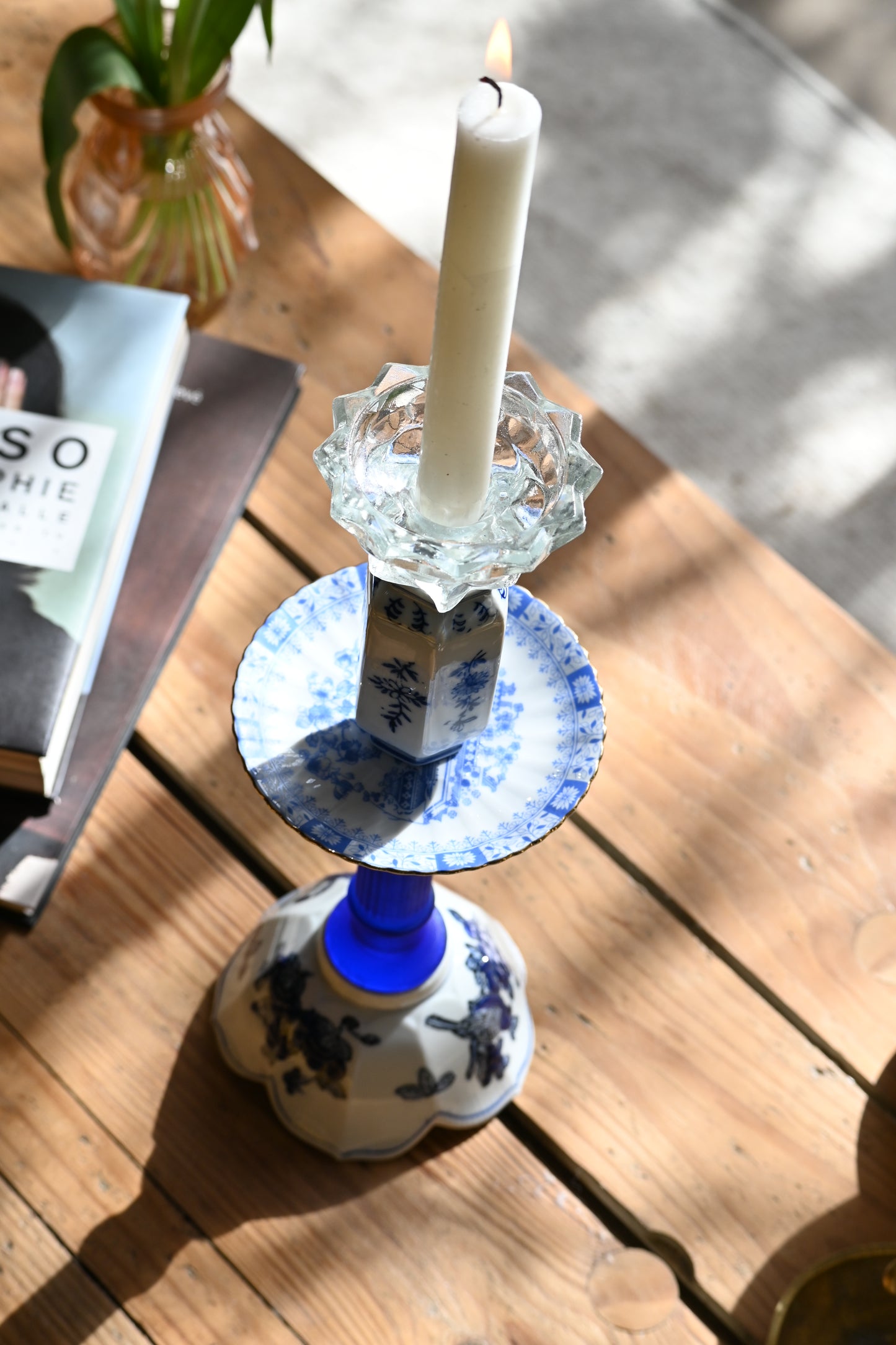 Bougeoir Bleu - Grand