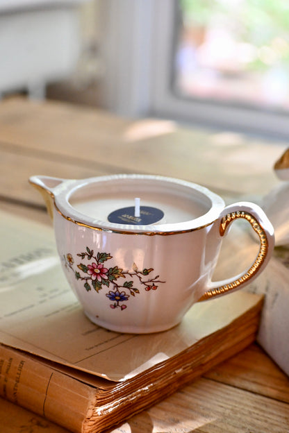 Pot à lait roses et doré