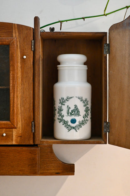 Grand flacon pharmacie -  Opaline vert