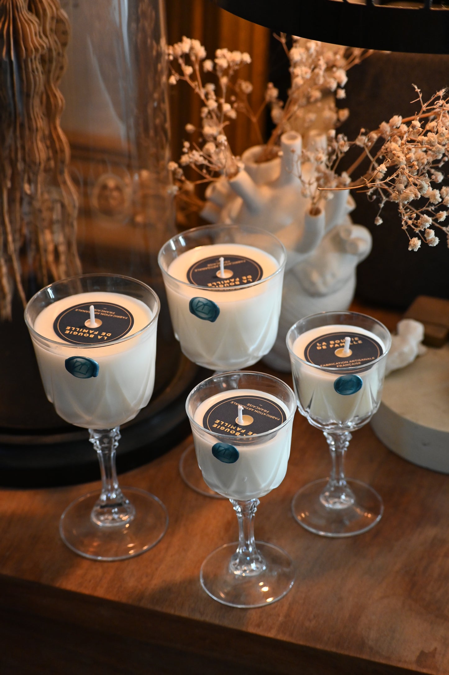 Lampion de table en cristal - Moyen