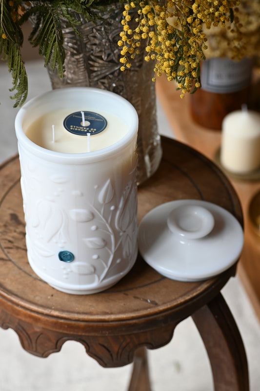 Pot en opaline texturé